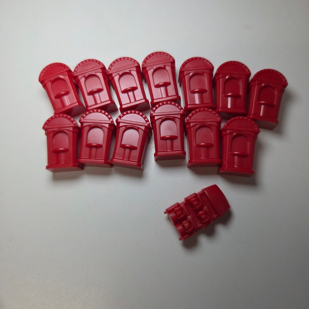 Monopoly Junior 2005 Replacement Ticket Booth Tokens Red 13 Pieces‎